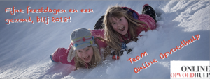 Fijne feestdagen gewenst!